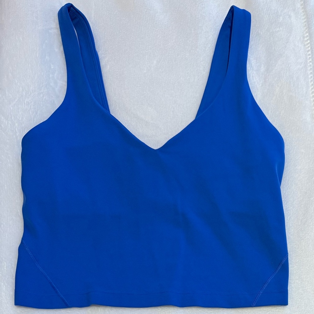 NEW Lululemon Align Vibrant Blue Crop Top with Built in Bra
